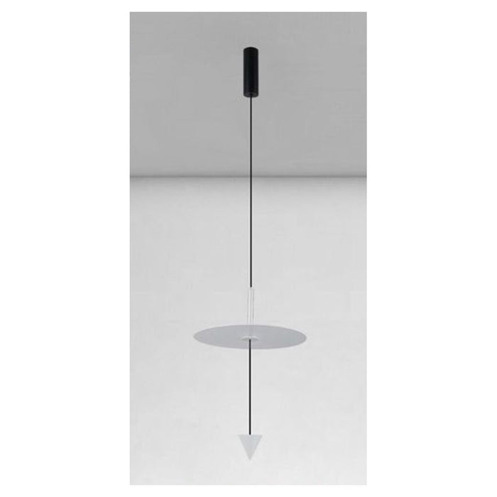 Trade Shop - Lampadario A Sospensione Lampada 12w Luce Led 6500k Disco ø23cm Cono Bianco 32989         