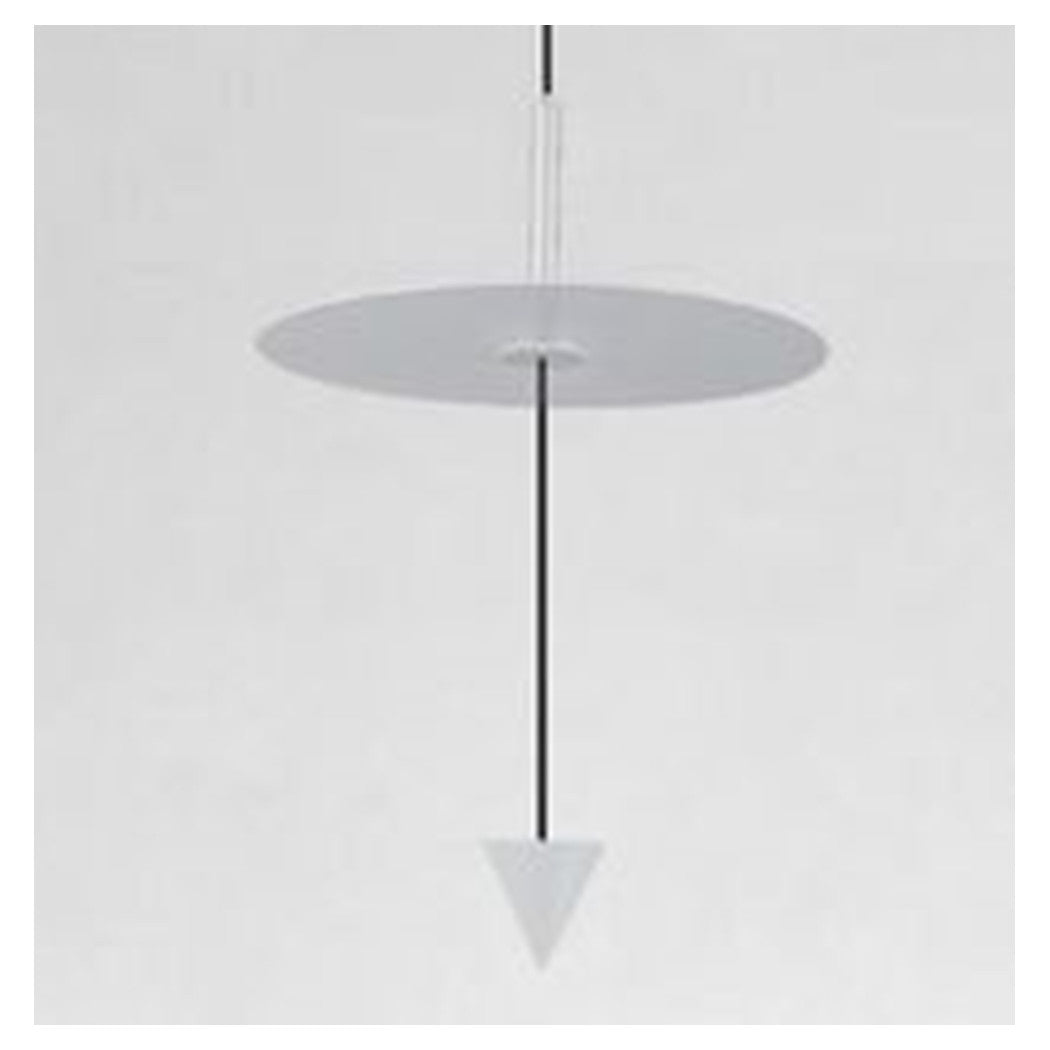 Trade Shop - Lampadario A Sospensione Lampada 12w Luce Led 6500k Disco ø23cm Cono Bianco 32989         
