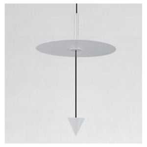Trade Shop - Lampadario A Sospensione Lampada 12w Luce Led 6500k Disco ø23cm Cono Bianco 32989         