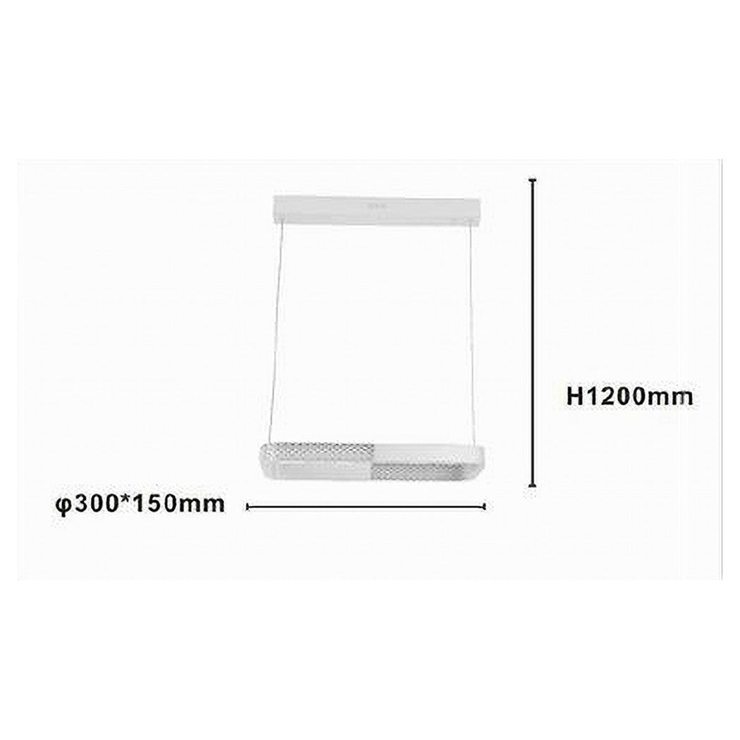 Trade Shop - Lampadario A Sospensione Led 18w Rettangolare Bianco Cristallo Telecomando 32002         