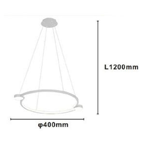 Trade Shop - Lampadario A Sospensione Led 20w Cerchio Con Telecomando Design Moderno Bianco 71071         