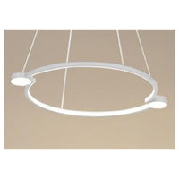 Trade Shop - Lampadario A Sospensione Led 20w Cerchio Con Telecomando Design Moderno Bianco 71071         