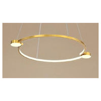 Trade Shop - Lampadario A Sospensione Led 20w Cerchio Con Telecomando Design Moderno Oro 71088         