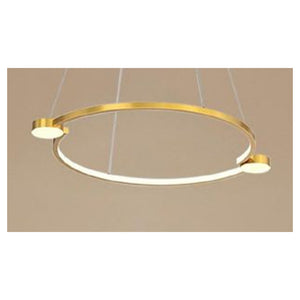 Trade Shop - Lampadario A Sospensione Led 20w Cerchio Con Telecomando Design Moderno Oro 71088         