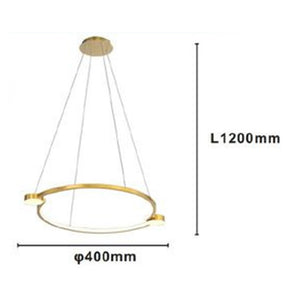 Trade Shop - Lampadario A Sospensione Led 20w Cerchio Con Telecomando Design Moderno Oro 71088         