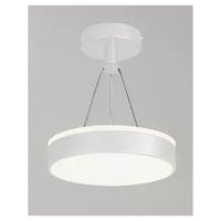 Trade Shop - Lampadario A Sospensione Led 24 W Cerchio Tondo Moderno Bianco Doppia Luce 50506         