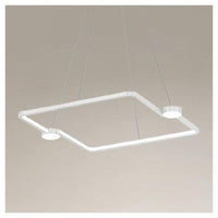 Trade Shop - Lampadario A Sospensione Led 30w Quadrato Con Telecomando Design Moderno Bianco 71163         