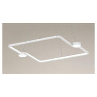 Trade Shop - Lampadario A Sospensione Led 30w Quadrato Con Telecomando Design Moderno Bianco 71163         