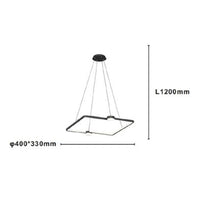 Trade Shop - Lampadario A Sospensione Led 30w Quadrato Con Telecomando Design Moderno Nero 71187         