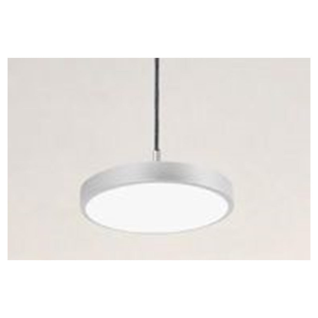 Trade Shop - Lampadario A Sospensione Led 40w Argento Cerchio Tondo Moderno Minimal Luce 6500k 32941         