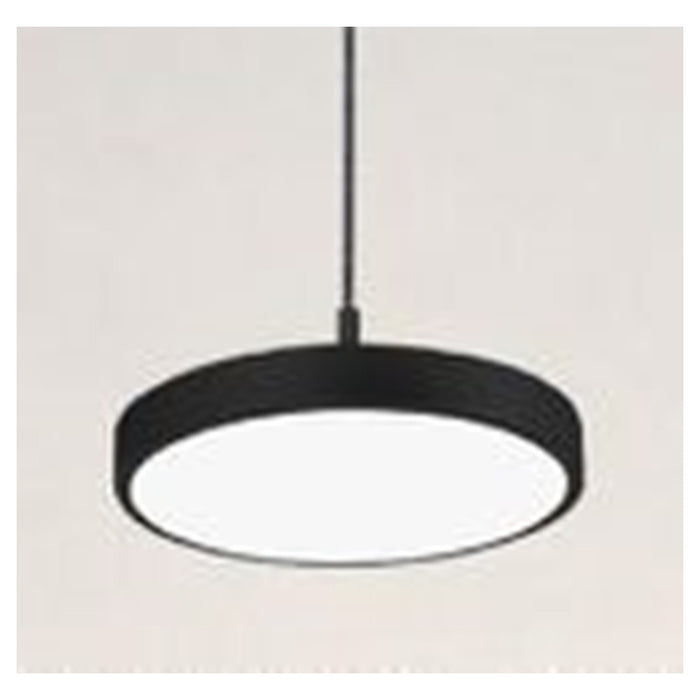 Trade Shop - Lampadario A Sospensione Led 40w Nero Cerchio Tondo Moderno Minimal Luce 6500k 32903         