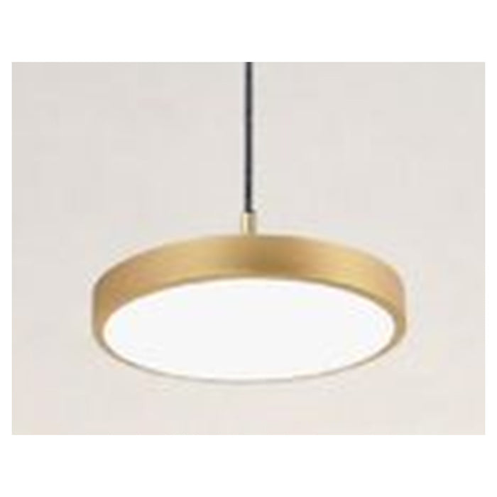 Trade Shop - Lampadario A Sospensione Led 40w Oro Cerchio Tondo Moderno Minimal Luce 6500k 32927         