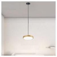 Trade Shop - Lampadario A Sospensione Led 40w Oro Cerchio Tondo Moderno Minimal Luce 6500k 32927         