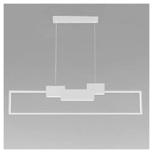 Trade Shop - Lampadario A Sospensione Led 42w Rettangolare Design Moderno Bianco Luce Fredda 71578         