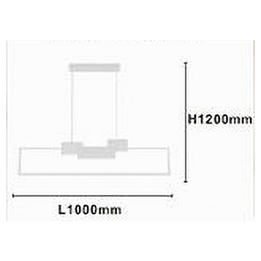 Trade Shop - Lampadario A Sospensione Led 42w Rettangolare Design Moderno Bianco Luce Fredda 71578         