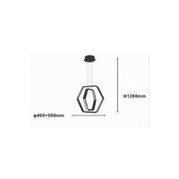 Trade Shop - Lampadario A Sospensione Led 48 W Esagonale Effetto Cristallo Moderno Nero 31845 -