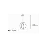 Trade Shop - Lampadario A Sospensione Led 48w Esagonale Effetto Cristallo Moderno Bianco 31838 -