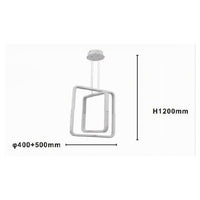 Trade Shop - Lampadario A Sospensione Led 64w Quadrati Effetto Cristallo Moderno Bianco 32187         