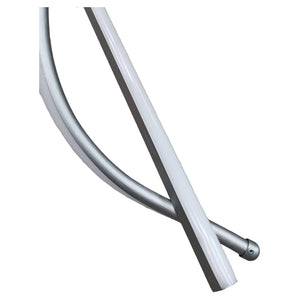 Trade Shop - Lampadario A Sospensione Led 65w Argento Spirale Ondulato Luce 6500k Vortice Orizzontale 32477         