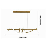 Trade Shop - Lampadario A Sospensione Led 65w Oro Spirale Ondulato Luce 4000k Vortice Orizzontale 32446         