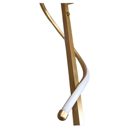 Trade Shop - Lampadario A Sospensione Led 65w Oro Spirale Ondulato Luce 6500k Vortice Orizzontale 32453         