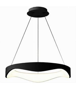 Lampadario A Sospensione Led Onda 38w Ultra Moderna 3 Colorazioni Di Luce A67-3c  Nero       