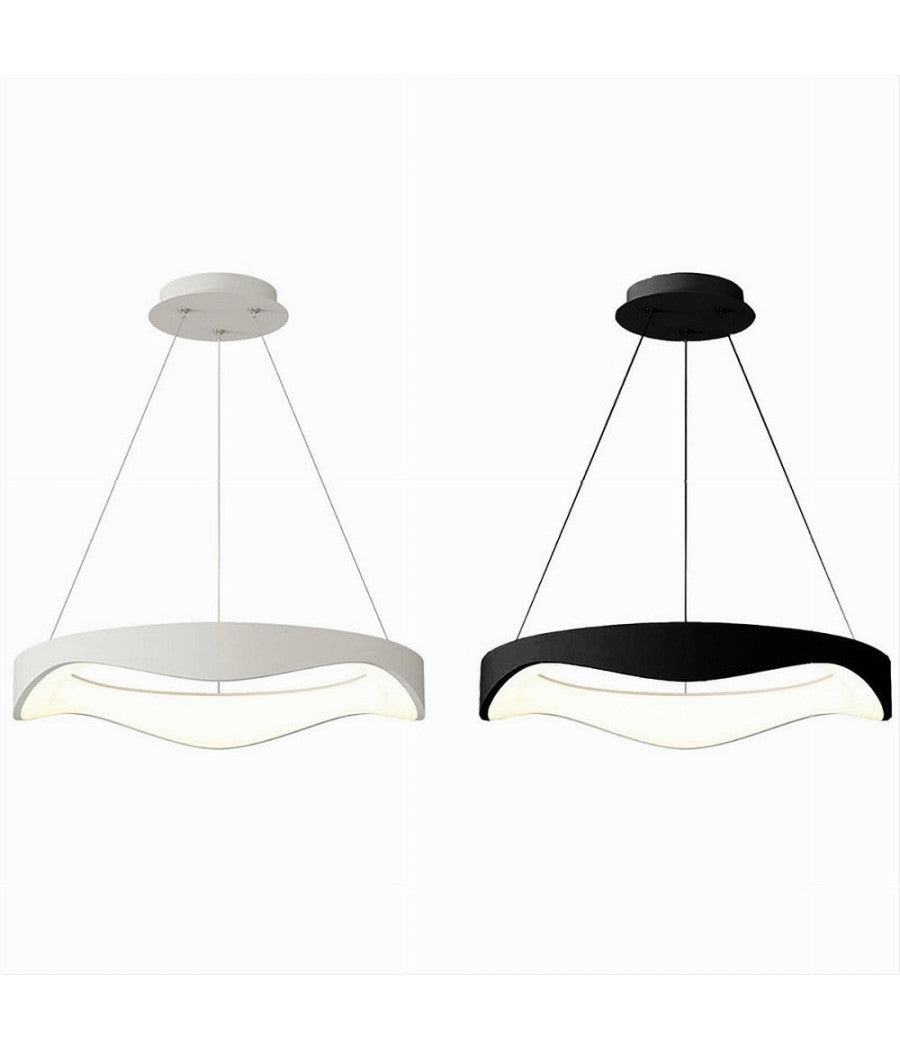 Lampadario A Sospensione Led Onda 38w Ultra Moderna 3 Colorazioni Di Luce A67-3c         