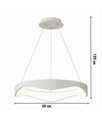 Lampadario A Sospensione Led Onda 38w Ultra Moderna 3 Colorazioni Di Luce A67-3c  Bianco       