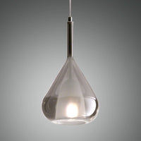 Lampadario a sospensione Lila a Led in metallo e vetro borosilicato fumè 3481-40-126 Fabas Luce