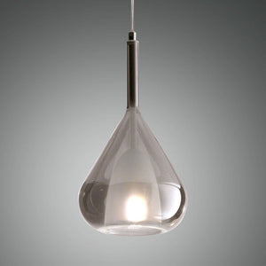 Lampadario a sospensione Lila a Led in metallo e vetro borosilicato fumè 3481-40-126 Fabas Luce