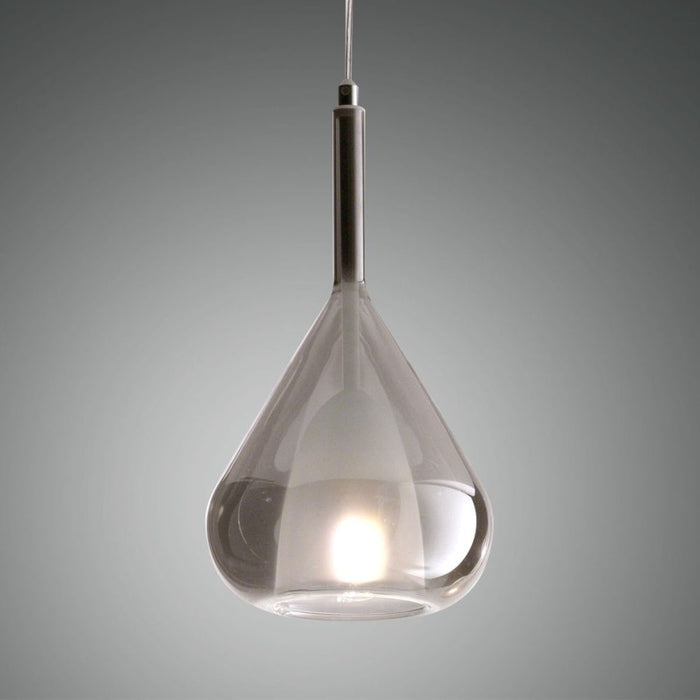 Lampadario a sospensione Lila a Led in metallo e vetro borosilicato fumè 3481-40-126 Fabas Luce
