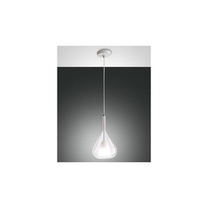 Lampadario a sospensione Lila a Led in metallo e vetro borosilicato trasparente 3481-40-241 Fabas Luce