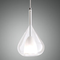 Lampadario a sospensione Lila a Led in metallo e vetro borosilicato trasparente 3481-40-241 Fabas Luce