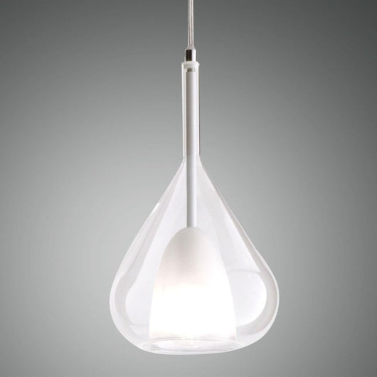 Lampadario a sospensione Lila a Led in metallo e vetro borosilicato trasparente 3481-40-241 Fabas Luce