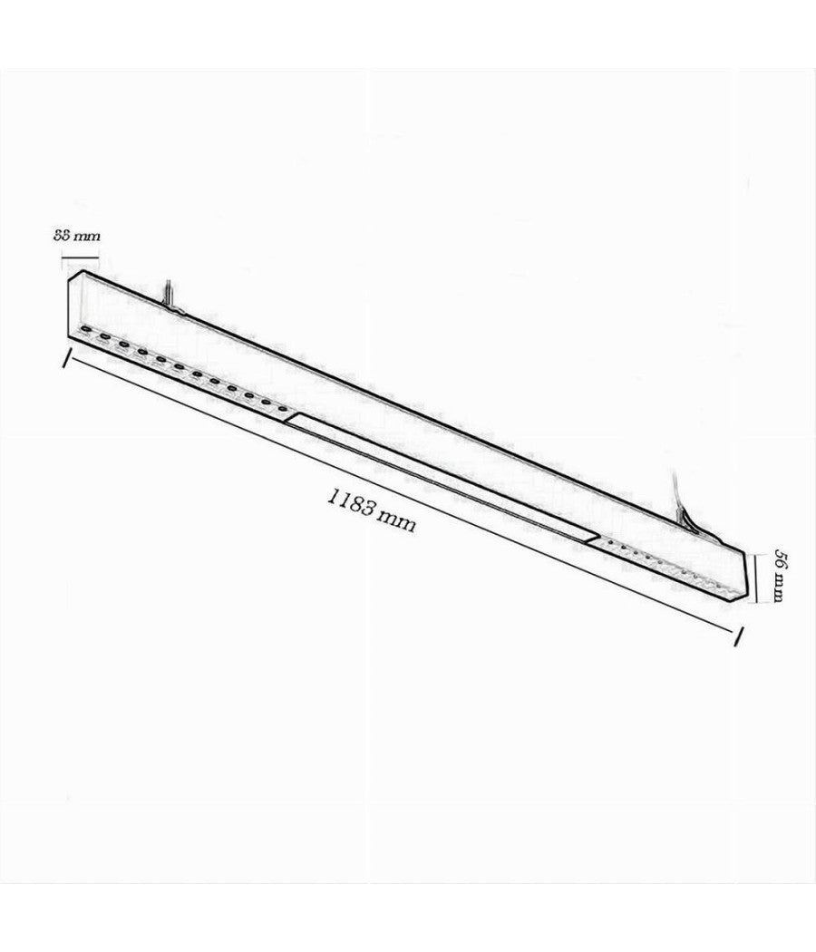 Lampadario A Sospensione Lineare A Led 42 W Lampada Da Soffitto Minimal A70-n3c         