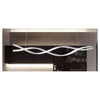 Trade Shop - Lampadario A Sospensione Luce 3000k-6500k Led 48w Bianco Spirale Vortice Orizzontale 01134         