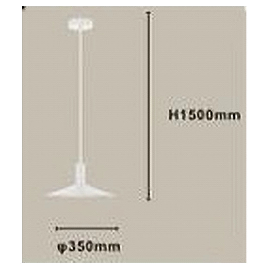 Trade Shop - Lampadario A Sospensione Moderno Con Paralume Conico In Ferro Bianco E27 33801         