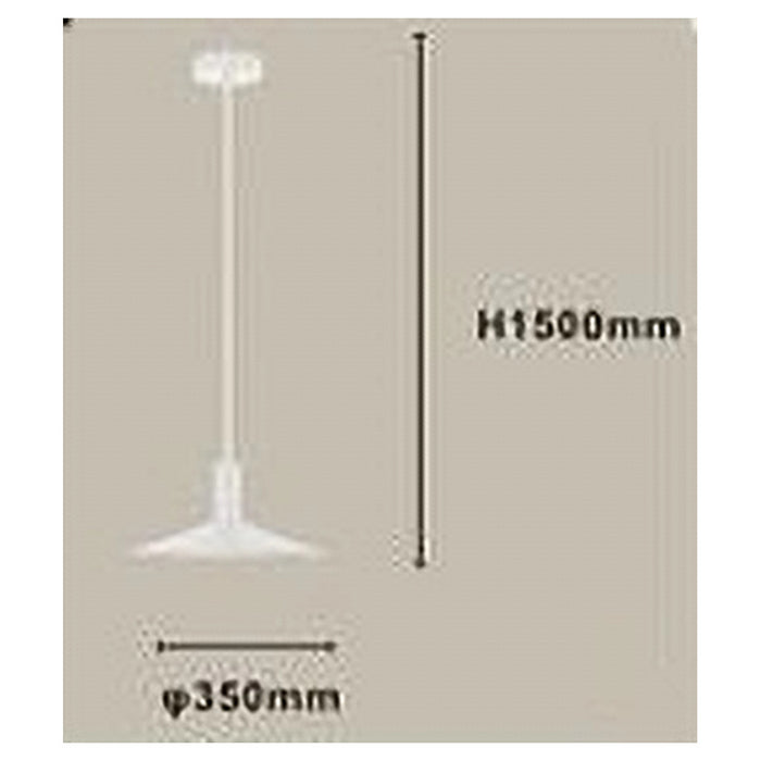 Trade Shop - Lampadario A Sospensione Moderno Con Paralume Conico In Ferro Bianco E27 33801         