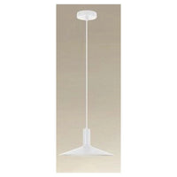 Trade Shop - Lampadario A Sospensione Moderno Con Paralume Conico In Ferro Bianco E27 33801         