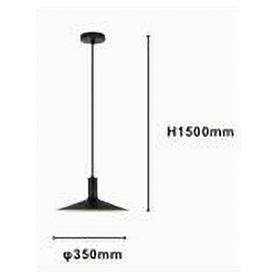 Trade Shop - Lampadario A Sospensione Moderno Con Paralume Conico In Ferro Nero Oro E27 33818         