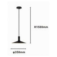 Trade Shop - Lampadario A Sospensione Moderno Con Paralume Conico In Ferro Nero Oro E27 33818         