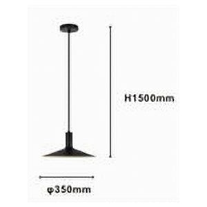 Trade Shop - Lampadario A Sospensione Moderno Con Paralume Conico In Ferro Nero Oro E27 33818         