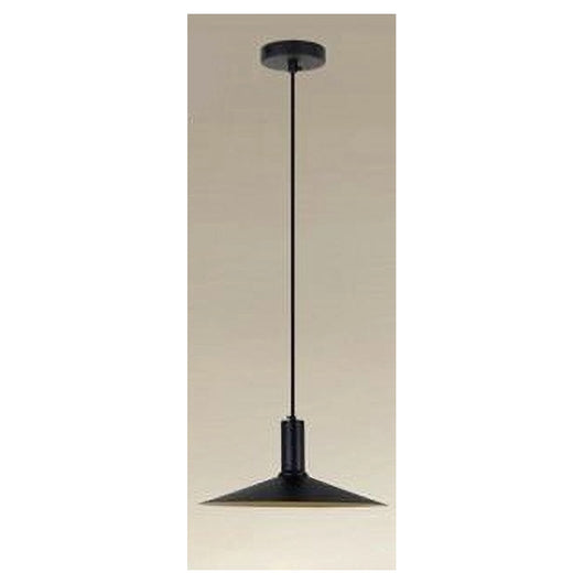 Trade Shop - Lampadario A Sospensione Moderno Con Paralume Conico In Ferro Nero Oro E27 33818         