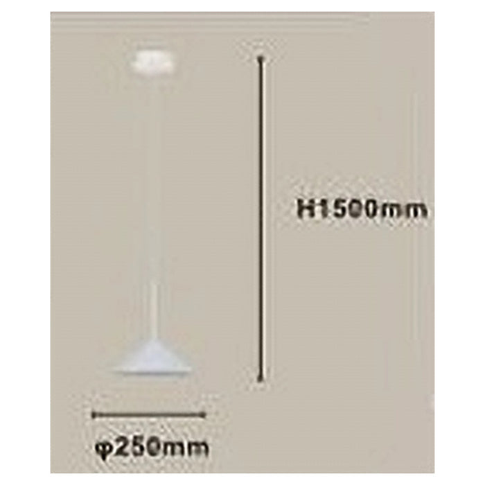 Trade Shop - Lampadario A Sospensione Moderno Con Paralume Triangolare In Ferro Bianco E27 33856         