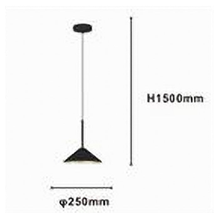 Trade Shop - Lampadario A Sospensione Moderno Con Paralume Triangolare In Ferro Nero Oro E27 33863         