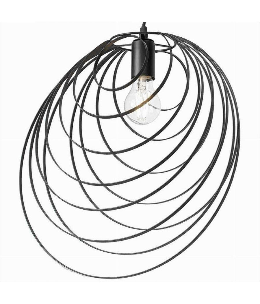 Lampadario A Sospensione Nero E27 Lampada Geometrica Da Soffitto Decorativa B86         
