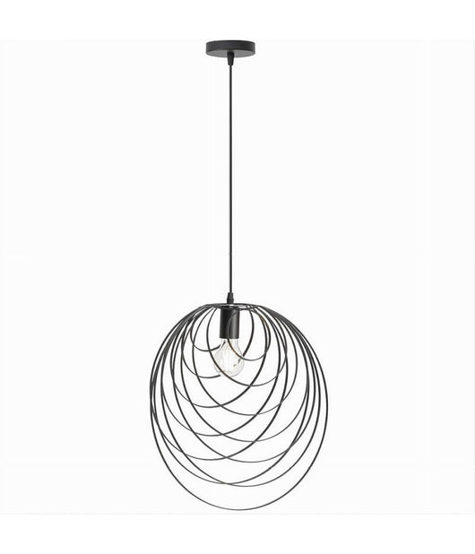 Lampadario A Sospensione Nero E27 Lampada Geometrica Da Soffitto Decorativa B86         