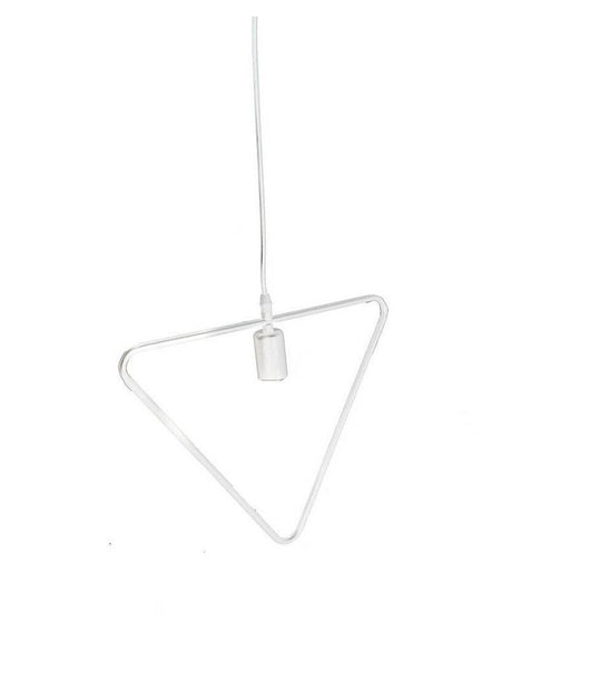 Lampadario A Sospensione Pendente Triangolo Lampada Plafoniera E27 B35-a Bianco         