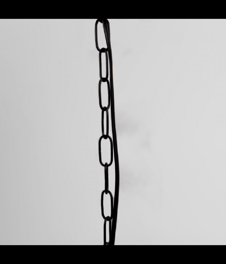 Lampadario A Sospensione Rustico Industriale E14 Sfera In Corda Metallo B55-3         