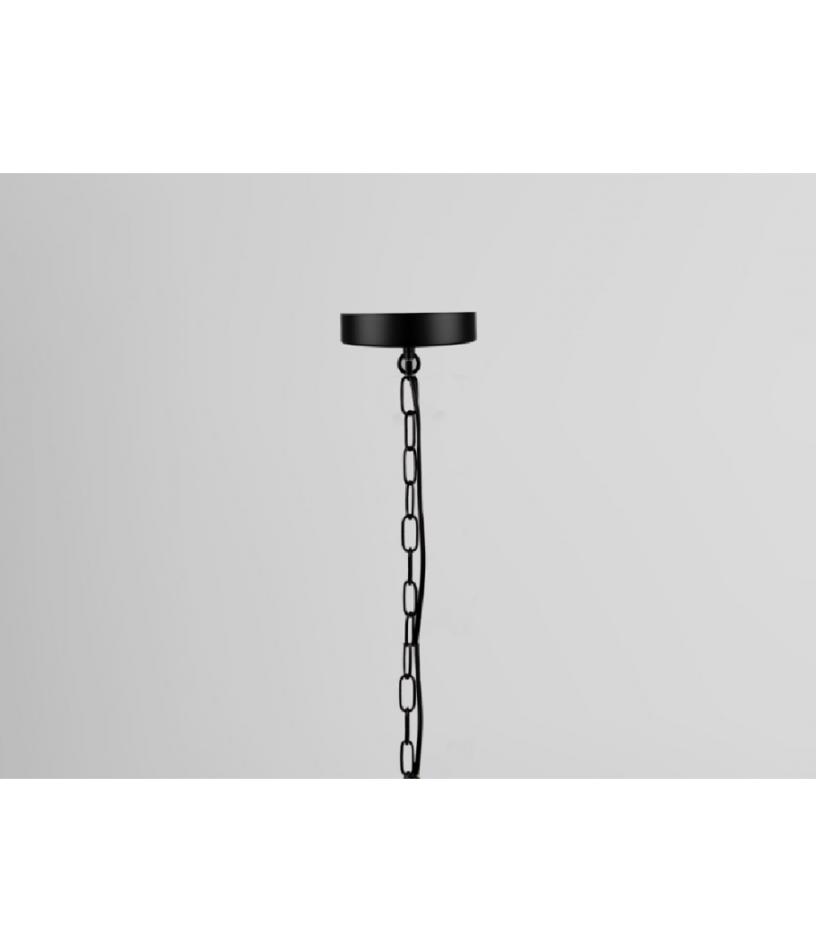 Lampadario A Sospensione Rustico Industriale E14 Sfera In Corda Metallo B55-3         